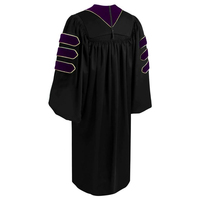 Venta al por mayor unisex de lujo personalizado vestido de graduación de doctorado vestido de graduación, Pastor, bata de púlpito