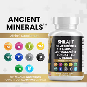Premium Shilajit capsule Himalayan complesso mare muschio Ashwagandha potenziatore di energia per gli uomini donne antiossidante per le donne in gravidanza - Product Image 4