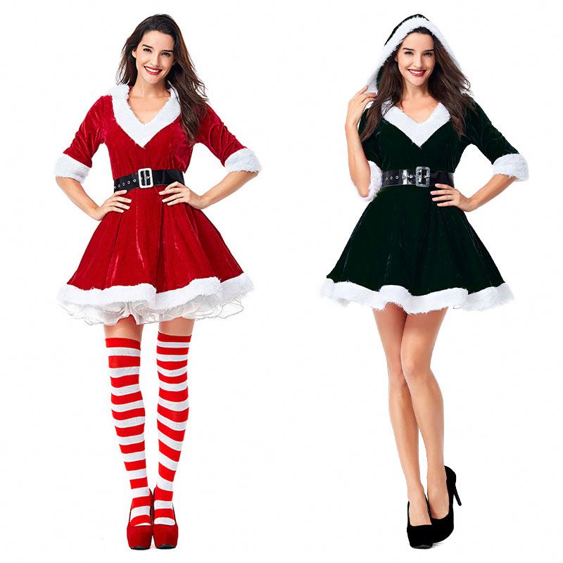 ladies velvet dresses with sleeves Elegant Women Velvet Dress Long Sleeve / Fashion Black Solid Ladies Dresses main image 1