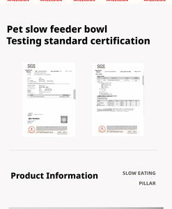 Bol de Nourriture Lente en Silicone Solide Écologique <span class=keywords><strong>pour</strong></span> Petits/Moyens Chiens et Chats Anti-Étouffement Anti-Chute Antidérapant Bac à Grain Spécial - Product Image 6
