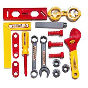 Creative Workshop <b>Tool</b> <b>Set</b> Wooden Workbench Toolbox Engineer Toy Drill Construction Pretend Play Educational Activity Toy - Product Image 1