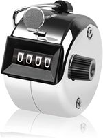 Vente en gros de matériel métallique mécanique à 4 chiffres manuel en métal compteur à main Clicker Clicker Muslim Digital Tasbeeh