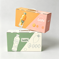 Cajas de Cartón Corrugado Impresas Personalizadas, Ecológicas, para Bebidas, Paquete de 6/8, Caja de Embalaje para Entrega de Cerveza, Refrescos, Jugos y Bebidas