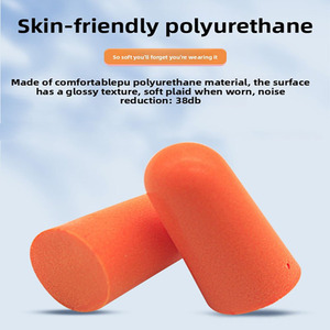 1 paire de bouchons <span class=keywords><strong>d</strong></span>'oreilles intra-auriculaires confortables, type balle, isolants phoniquement, en mousse PU, pour l'étude, le travail et le sommeil - Product Image 2