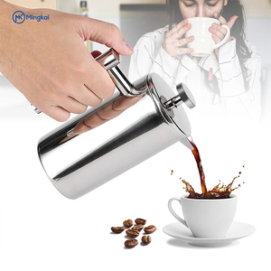 Cafetière à piston française personnalisée avec système de filtration en acier inoxydable, café artisanal pour la maison et la cuisine, presse en métal avec couvercle - Product Image 4