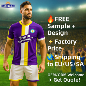 Offre promotionnelle : Maillots de football rétro à séchage rapide avec impression numérique, ensemble uniforme de football pour hommes - Product Image 1