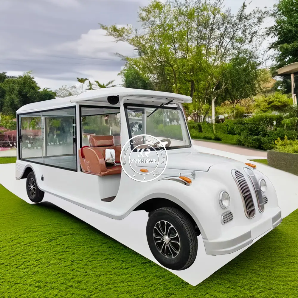 Batteria 72V potenza 11 posti 11 posti auto elettriche in visita Golf Cart auto turistica d'epoca classica Moke elettrica classica auto