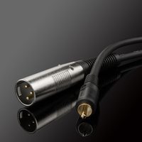 Câble adaptateur Audio HIFI RCA mâle vers XLR, cordon d'ampli, plaqué or, en cuivre, pour haut-parleurs, amplificateur