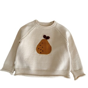 Tongxingyuan Girls Sweater Beige Gray 380 Round Neck Cartoon Knitted Top Autumn Winter Casual Cotton Wool Sweater - Product Image 4