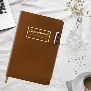 Diseño de logotipo personalizado <span class=keywords><strong>minimalista</strong></span> páginas de impresión <span class=keywords><strong>Agenda</strong></span> viaje planificador diario semanal A5 PU cuero Tapa dura diario cuaderno - Product Image 4