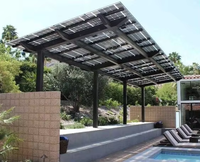Tuile solaire BIPV 200W, panneau solaire transparent à double vitrage, efficacité 22%, pour serre, sur mesure