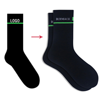 Chaussettes de sport OEM personnalisées tricotées et brodées pour hommes cyclisme en coton athlétique compression basketball elites crew logo personnalisé