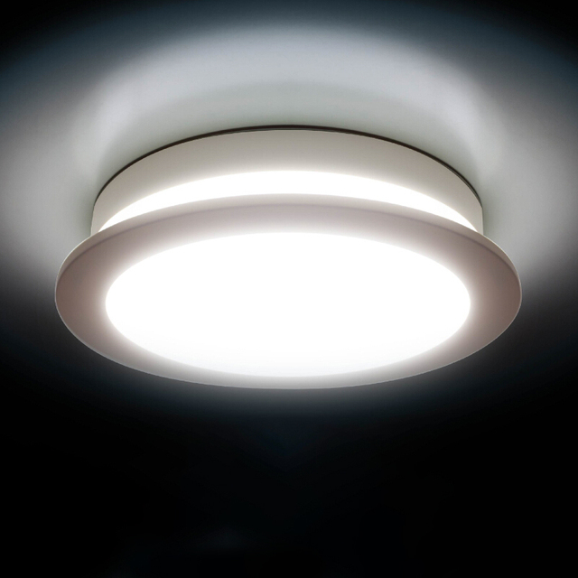 LED Bulkhead Light IP65 IK10 Dimmable Round Ceiling Wall Fixture for Public Washroom