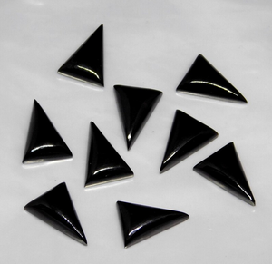 Cabujones Triangulares Largos de Ónix Negro Natural Pulidos y Lisos de 3x6mm 20x40mm, Ojo de Gato, Marca AMARA, Súper Calidad para Joyería - Product Image 4