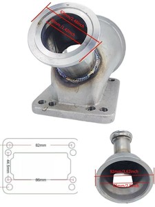 ข้อต่อเทอร์โบสแตนเลสแบบ Vband 90 องศา ขนาด 2.5 นิ้ว T3/T4 พร้อมวาล์ว Wastegate ยี่ห้อ Tial ขนาด 38 มม. พร้อมหน้าแปลน Mvs - Product Image 6