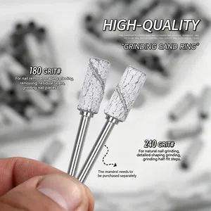 100pcs 3mm Sanding Bands Stainless Steel Mini Sand Bands Shaft Nail <b>Drill</b> <b>Bits</b> For Manicure Polishing Manicure Tools Accessory - Product Image 4