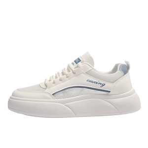 Nouvelles chaussures d'été pour femmes à lacets sur le devant, respirantes, en maille ajourée, blanches, confortables, plates, antidérapantes, pour la maternité, avec talon compensé - Product Image 5