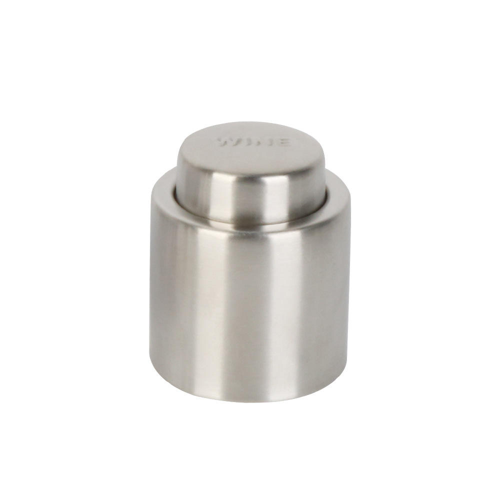 จุกปิดขวดไวน์สีเงินพร้อมข้อความ