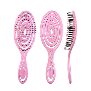 <span class=keywords><strong>Cepillo</strong></span> para el Cabello con Ventilación de Paja de Trigo Ecológico con Logotipo Personalizado, <span class=keywords><strong>Cepillo</strong></span> Desenredante en Espiral con <span class=keywords><strong>Cerdas</strong></span> de Nylon, Venta al por Mayor con Marca Privada OEM - Product Image 1