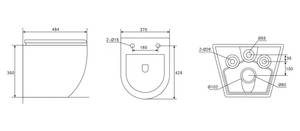 Toilette suspendue Tornado System Wc Suspendu Kit Complet Toilette flottante suspendue Toilette murale - Product Image 5