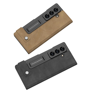 Étui pliable antichoc en cuir GKK pour Samsung Z Fold 7 6, avec rabat en suède, porte-cartes et protection intégrale - Product Image 3