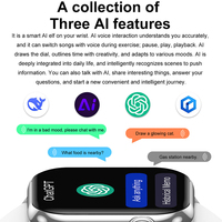 Montre connectée DT M2 avec 4 Go de stockage, traduction IA ChatGPT, suivi de santé, boussole, tracker de sport et de fitness pour femmes et hommes