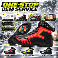 Bottes de moto personnalisées OEM/ODM avec logo, chaussures de motard montantes pour la ville, pointures EU 37-48, marque privée OEM
