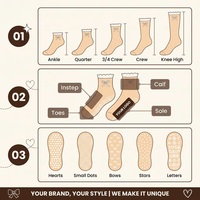 Chaussettes de yoga personnalisées à volants, respirantes, antidérapantes, en coton, avec joli nœud brodé, grip en silicone, pour femmes, pour le Pilates