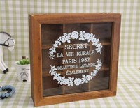 Boîte à thé Chic en bois à 9 compartiments, sac de rangement pour épices, nouveau magasin, boîtes à cosmétiques 24X24X7Cm