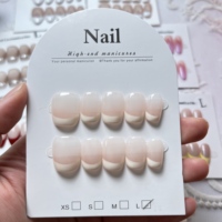 Faux ongles multicolores de conception française en gel souple acrylique à presser, vente en gros, fournisseurs d'ongles français pour l'art des ongles