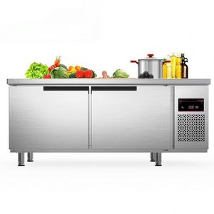 Plan de travail en acier inoxydable personnalisable avec stockage réfrigéré/congelé, idéal pour les cuisines de préparation et une utilisation sous comptoir. - Product Image 6