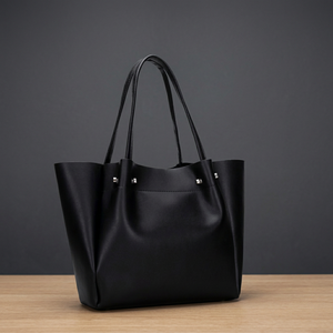 Sac à main en cuir véritable noir pour femme, style américain/occidental, fermeture à glissière, imperméable, léger, écologique, bandoulière - Product Image 6