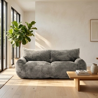 Ensemble de canapés pour appartement de luxe - OEM, assemblage en gros, design ergonomique, style minimaliste, revêtement en velours côtelé bouclé, durable et écologique