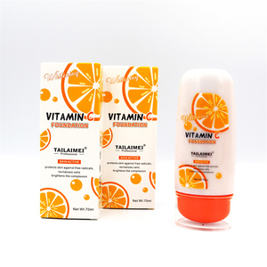 Base de Maquillaje Líquida <span class=keywords><strong>TLM</strong></span> Orange con Vitamina C, Tono Blanco, Cuidado de la Piel, Acabado Mate, Hidratante, Iluminadora y de Cobertura Total - Product Image 1