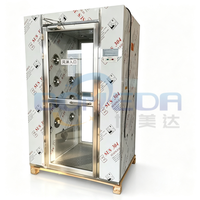 Cabine de douche d'air manuelle en acier inoxydable 304 antirouille pour une personne, dépoussiéreur de salle blanche