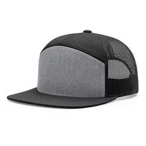 Custom Embroidered Logo <b>Men</b> Blank Gorras Sport <b>Cap</b> 7 Panel <b>Flat</b> Brim Unisex Fashion Hip Hop Snapback Mesh Hat <b>Caps</b> - Product Image 3