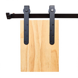 Super Mini 4FT Double Porte Coulissante Grange Quincaillerie Noir Acier Laiton Rails À Rouleaux Meuble TV <span class=keywords><strong>Placard</strong></span> <span class=keywords><strong>Placard</strong></span> Armoire De Stockage Kits - Product Image 1