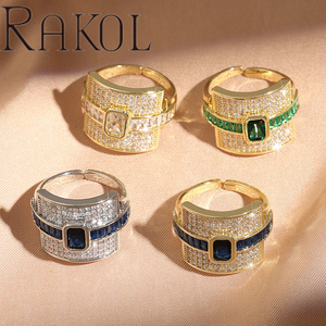 แหวนฮิปฮอปหรูหราเซอร์โคเนียเซอร์โคเนียเพชรเต็ม RP2143 rakol - Product Image 3