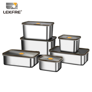 Lekfre Cổ Điển Thép Không Gỉ Thực Phẩm Lưu Trữ Container Nebtable Lò/Máy Rửa Chén-Tủ Đông An Toàn Kim Loại Cho Nhà Bếp Sử Dụng Hoặc Hiện Nay - Product Image 1