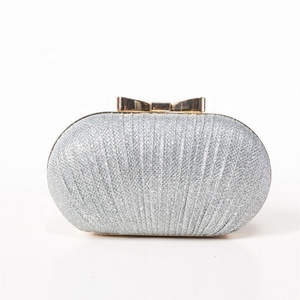 Boshiho Ladies Golden Evening Handbag Bridal Metal Bow Wedding Shiny <b>Clutches</b> Bag Chain Shoulder Bags - Product Image 4