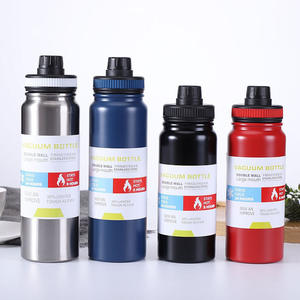 Red Vacuum <b>Bottle</b> 600ML 800ML 1000ML Double Wall Stainless Steel Large Mouth Insulated Sports <b>Water</b> <b>Bottle</b> - Product Image 2