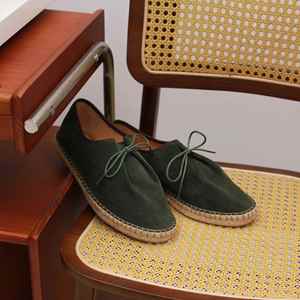 รองเท้าส้นหนาแบบสวมทรงเหลี่ยมสำหรับฤดูร้อน พื้นรองเท้าทำจากยาง วัสดุหนัง Valentina ด้านในบุด้วยหนังแท้ แต่งด้วยผ้าหนังกลับแบบเย็บต่อกัน เหมาะสำหรับใส่ไปทำงาน - Product Image 1