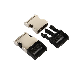 Alloy Sliding Buckle Silver Black Durable Metal <b>Webbing</b> Accessory For Bags Backpack Belt Pet Leash Safety Buckle - Product Image 4