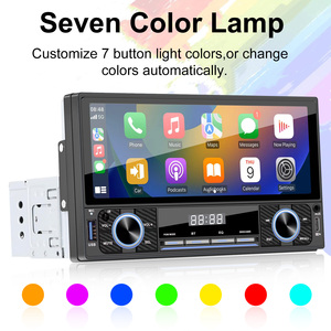 Phổ 6.9 Inch 1DIN Xe <span class=keywords><strong>MP5</strong></span> Stereo Máy Nghe Nhạc Với 2 Núm Hỗ Trợ Gương Liên Kết Sạc Nhanh Màn Hình Cảm Ứng BT FM Carplay Với Mic - Product Image 5