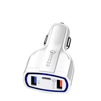 Chargeur de voiture USB Double port USB + type c QC3.0 20W Charge rapide de haute qualité, téléphone portable durable pour voiture Fourniture en usine