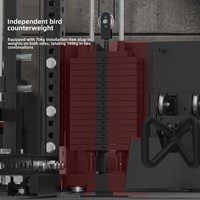 Machine Smith Commerciale Multi-Gym, Équipement de Fitness pour la Maison, Rack à Squat Pliable, Presse à Crossover, Bench Press 1290mm