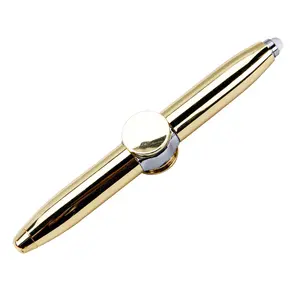 GYRO Fidget Spinner Pen untuk Membantu ADHD & Stres Reducer Thinking Pen Rotating Spinning Pen dengan Lampu LED untuk Perlengkapan Sekolah Anak