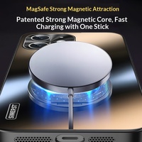 Coque en acrylique pour iPhone 11 et Pro Max, avec support magnétique électroplaqué, design givré scintillant, résistante aux chutes, coque souple