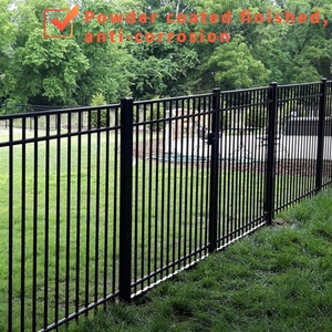 Recinzione di Sicurezza in Ferro Battuto Tubolare 6x8 Piedi, <span class=keywords><strong>Decorativa</strong></span> per Giardino, Moderna, Nera, Zincata e Resistente - Product Image 4