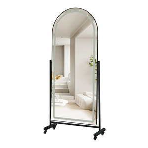 Espejo <span class=keywords><strong>de</strong></span> iluminación LED <span class=keywords><strong>de</strong></span> cuerpo completo inteligente portátil Espejo <span class=keywords><strong>de</strong></span> piso ajustable <span class=keywords><strong>de</strong></span> 360 ° con diseño moderno <span class=keywords><strong>de</strong></span> pantalla táctil - Product Image 3
